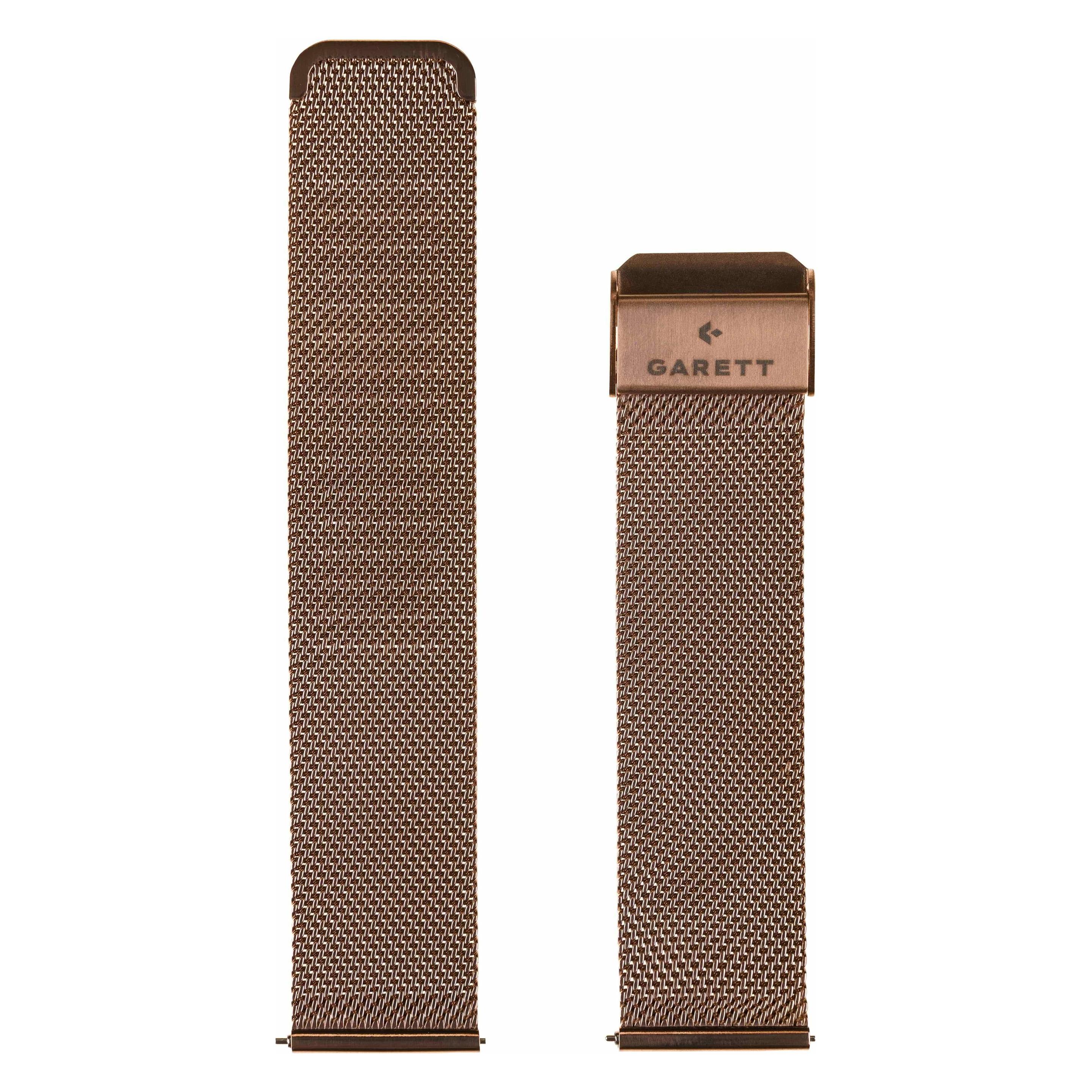 Garett univerzální řemínek 22 mm, zlatý kovový, typ Mesh (STRAP_GLD_STL_22MM)