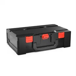 PROREGAL Werkzeugkoffer MetaBox XL | HxBxT 18,5x30x60cm| 30,8 Liter | Mit Frontgriff | ABS-Kunststoff | Verschlüsse Rot | Werkzeugkoffer, Transportbox