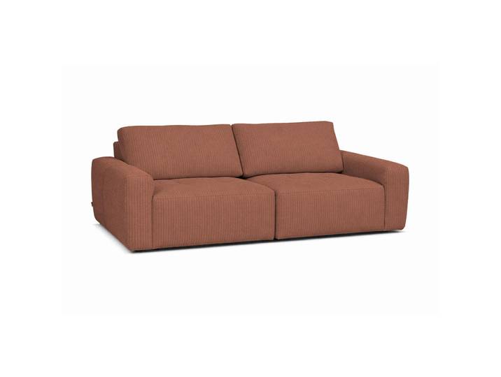 Livetastic 2-Sitzer-Sofa Maza, Rostfarben, Füllung: Polyester, Faserbällchen, 222x80x106 cm, Wohnzimmer, Sofas & Couches, Sofassofas