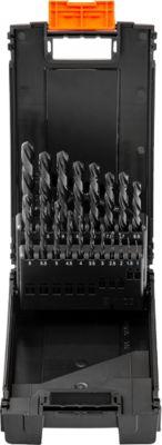 Projahn Spiralbohrer-Set, HSS-G, 19-teilig, Ø 1–10 mm / 0,5 mm Schritte, Bohrerkassette, linksschneidend
