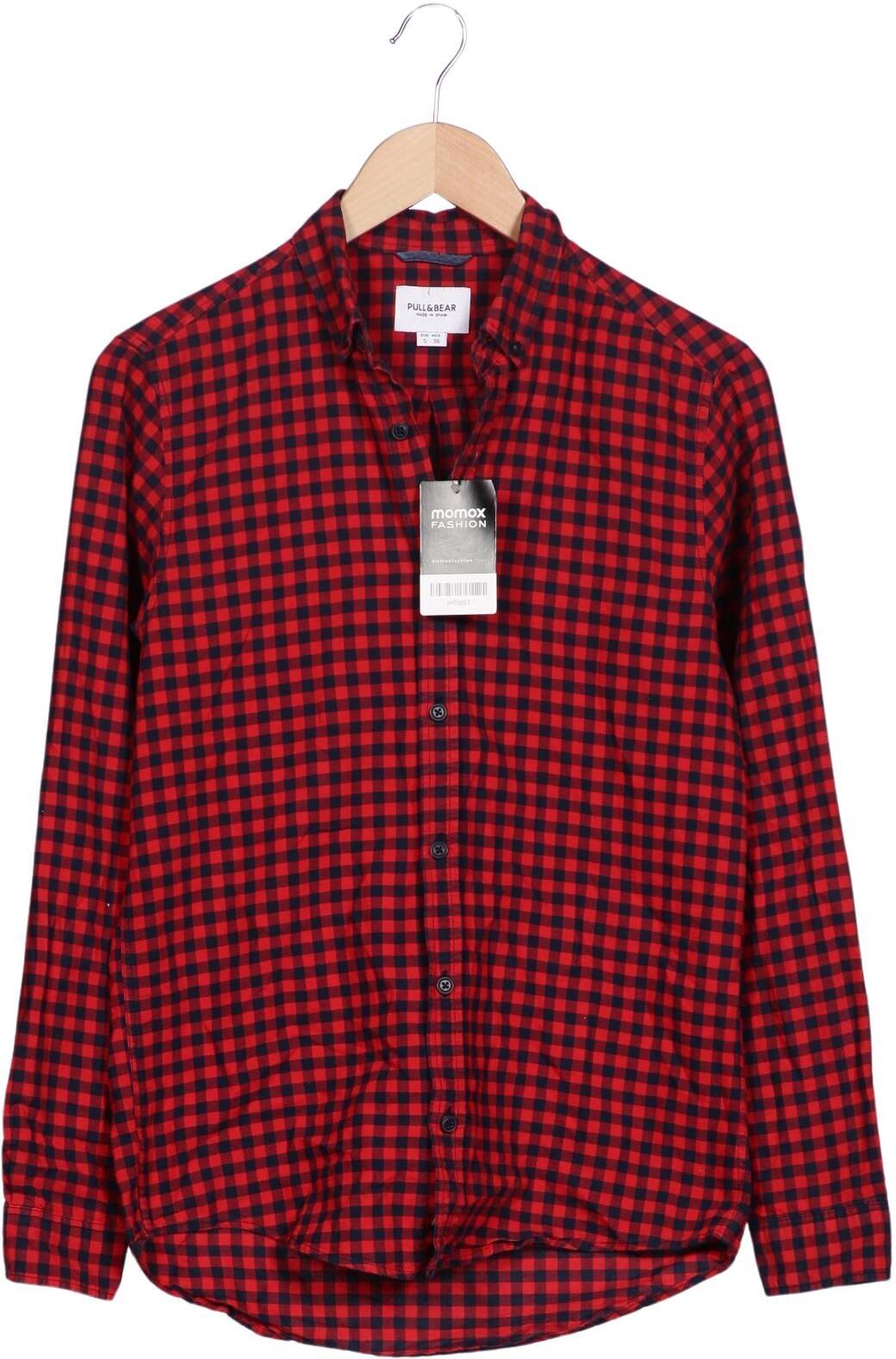 Pull & Bear Herren Hemd, Mehrfarbig, Gr. S, Baumwolle - Second Hand