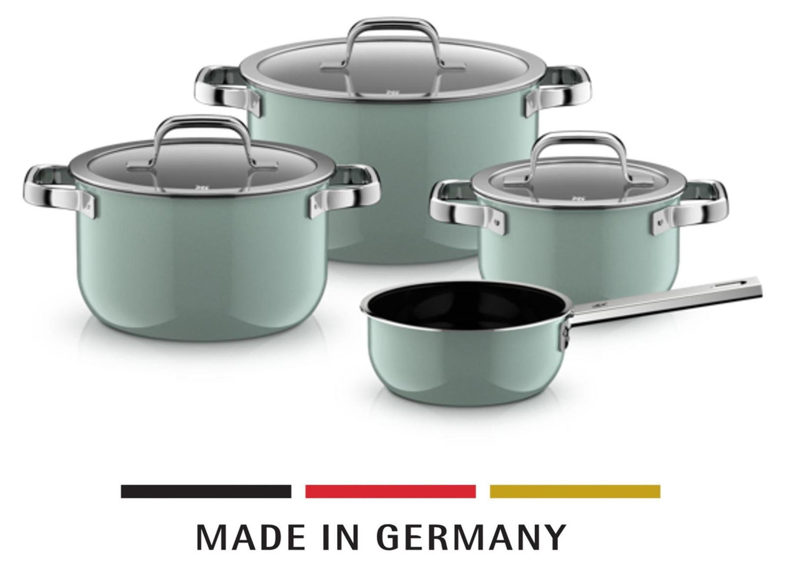 WMF FT Mineral Pro pannenset, 4-delig, Eucalyptus Haze (mintgroen)