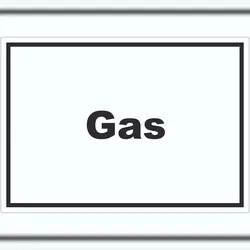 HB-Druck Gas Aufkleber mit Text Anschluss waagerecht A6 (105x148mm)