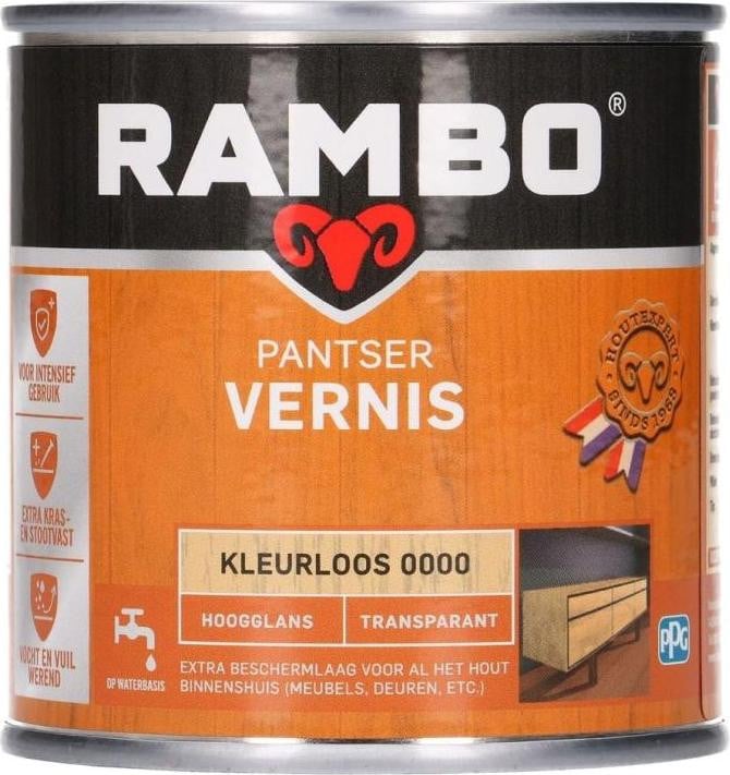 Rambo Pantservernis hoogglans transparant 0,25 l