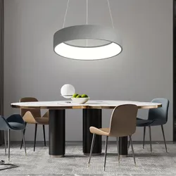 Pendellampe grau Pendelleuchte dimmbar Esstischbeleuchtung Esstisch Lampe LED, höhenverstellbar, Metall grau, 31,5W 2500Lm warmweiß, DxH 45 x 150 cm Wofi 11488