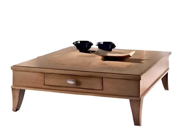 Xlmoebel Couchtisch Eleganter quadratischer Holz-Couchtisch für stilvolles Wohnen (Packung, 1-St., Couchtisch), Hergestellt in Europa