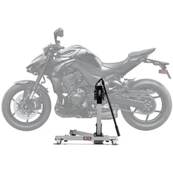 Zentralständer EVOLIFT® für Kawasaki Z1100 26- Shadow Edition (Grundfarbe: Grau) Ohne Ohne Ohne Mit Werbeschild