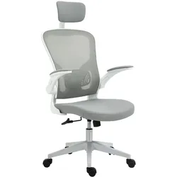 Vinsetto Bürostuhl ergonomischer Shreibtischstuhl Grau 65 x 64 x 114-122 cm