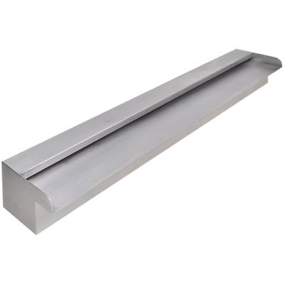 vidaXL Pool-Wasserfall Fontäne Rechteckig Edelstahl 90 cm