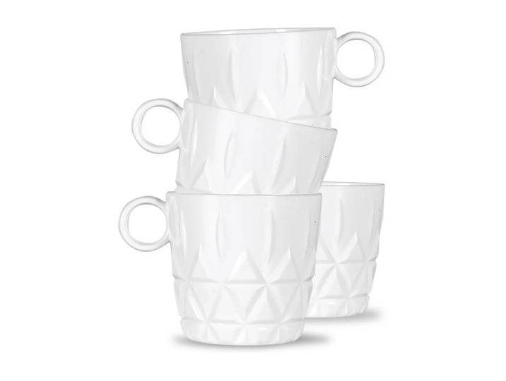 Sagaform Tasse à café Picknick Lot de 4 Blanc