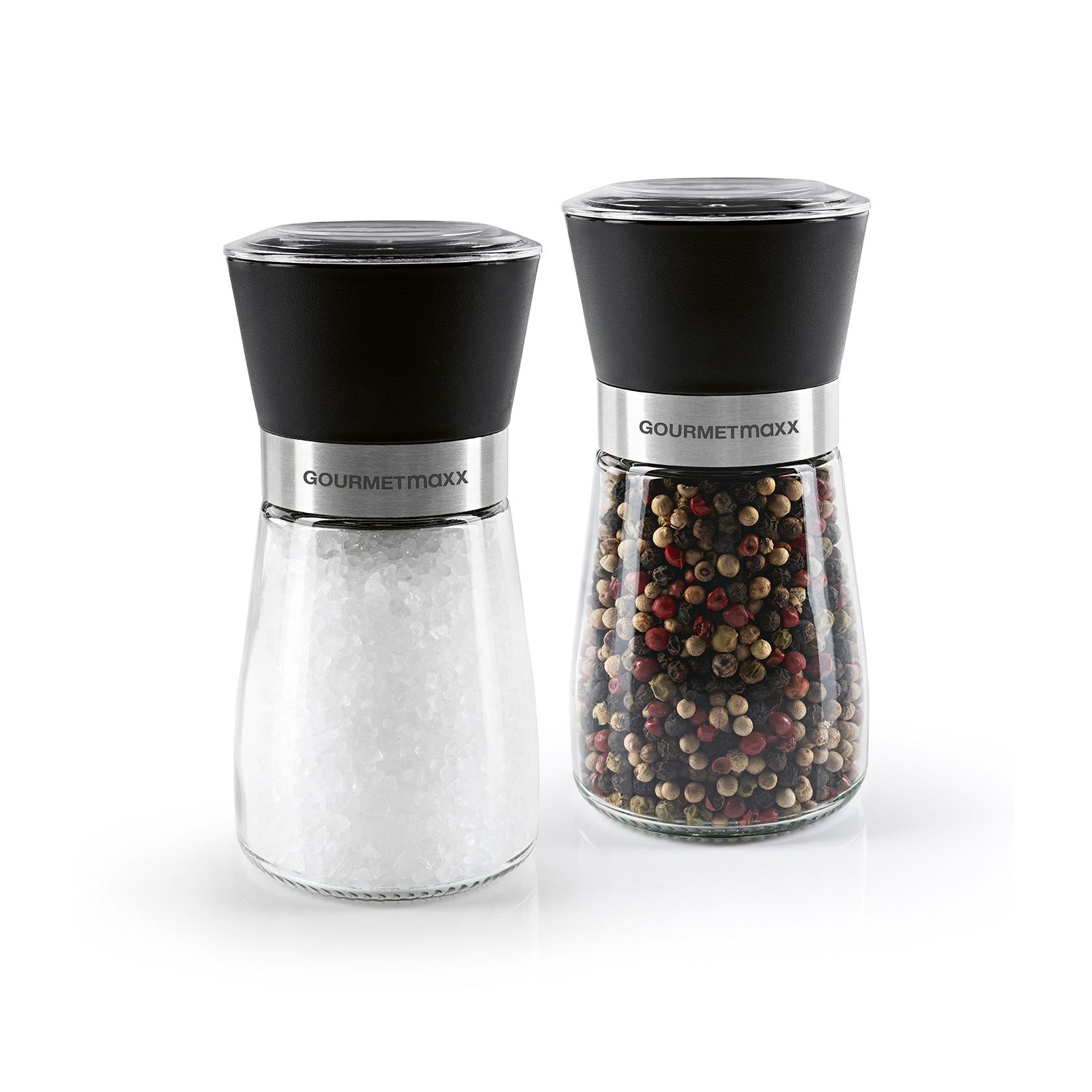 GOURMETmaxx Salz- & Pfeffermühle Kompakt 2er-Set