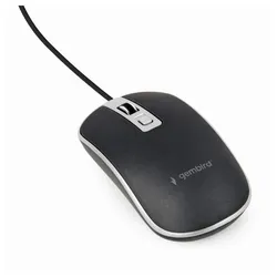 Gembird Optische Maus 800-1200 Dpi, 4 Tasten, Schwarz & Silber
