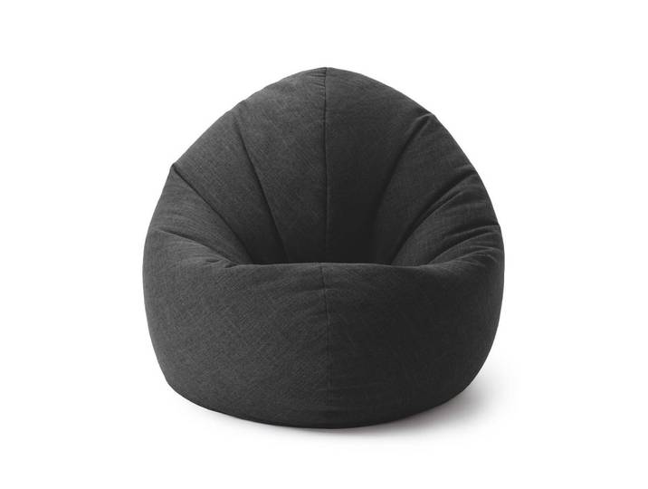 Lumaland Sitzsack Interior Line Bodenkissen Bean Bag Lounge Leinenlook, 300L Liegekissen 80x75x35 Gaming waschbar robust