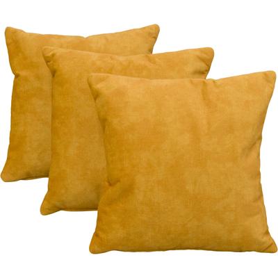 Dekokissen OTTO HOME "Greve", gelb (gold, unifarben), B:40cm H:40cm, Polyester, Dekokissen_Sitzkissen_Kissenhüllen, Dekokissen mit Füllung, Sofakissen 3er Set 40x40cm