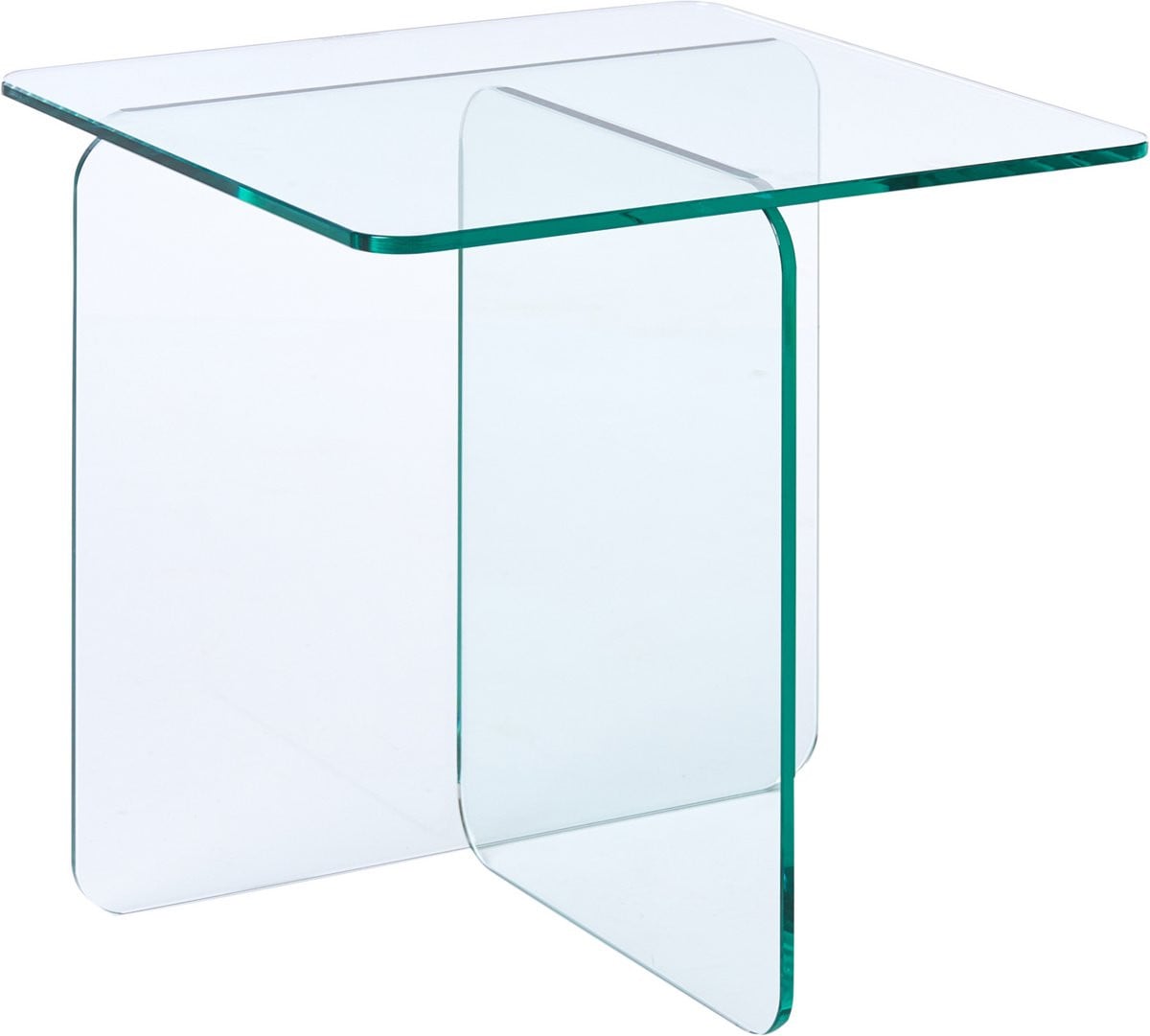 Beliani Bijzettafel Transparant