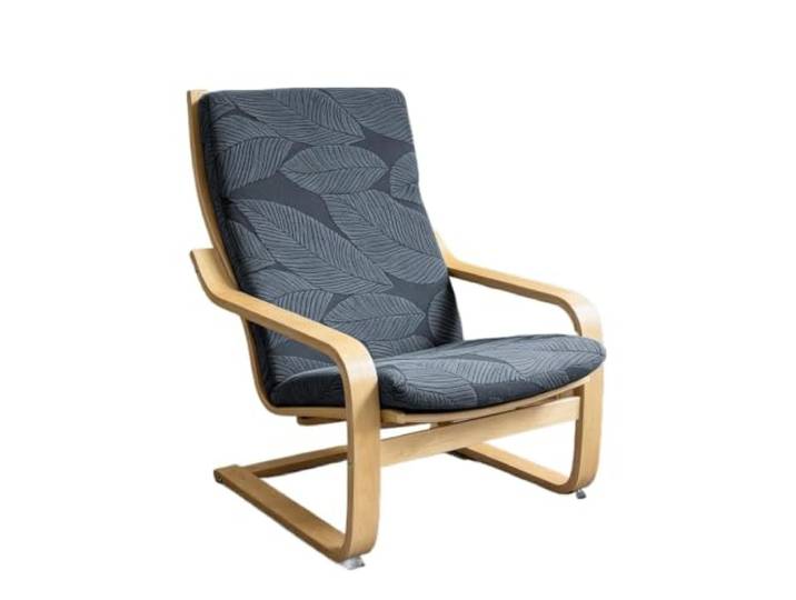 Housse élastique for fauteuil inclinable Poang Housse de chaise paresseuse for balcon de salon\, tissu polaire doux(Color 4)