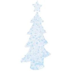 vidaXL Weihnachtsbaum mit 160 LEDs Kaltweiß 151 cm Acryl