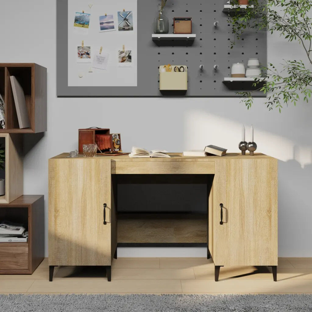 Latitude Run Korhan Computer Desk Sonoma Oak
