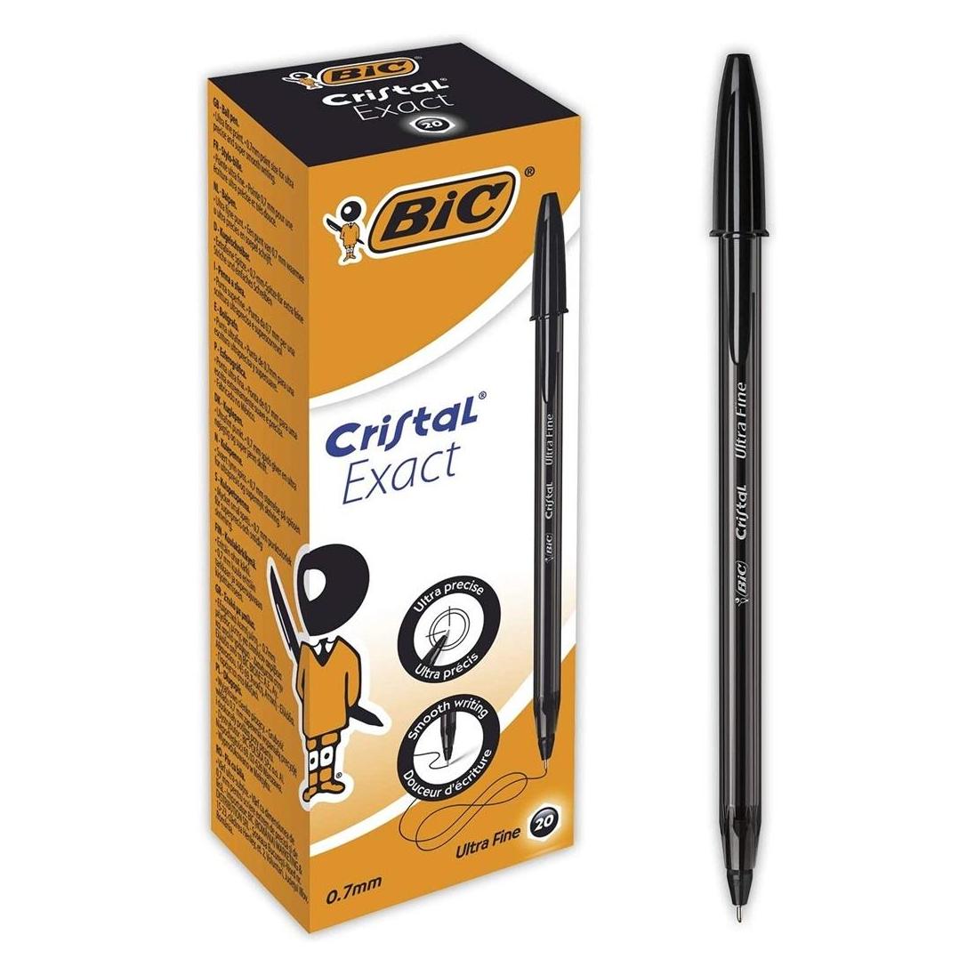 Bic Kugelschreiber Cristal Exact, Strichfarbe: schwarz (20x) (992603)