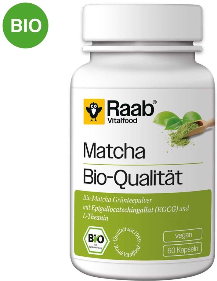 Raab Vitalfood Matcha Bio Kapseln 60stk