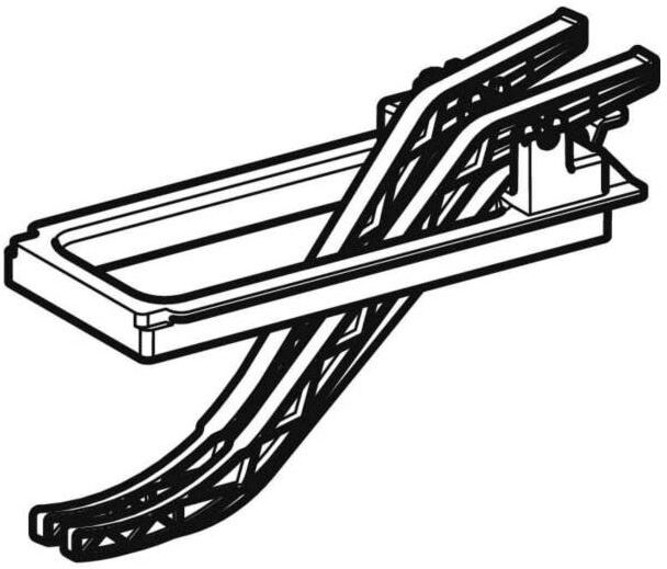 Geberit Betätigungshebel 242387001 mit Konsole, für WC, zu Sanitärmodul Monolith