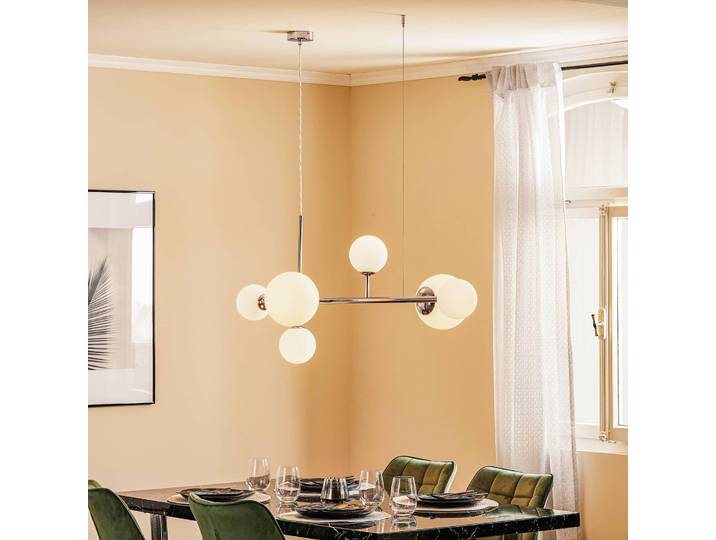 Hängeleuchte Dione ALDEX, dimmbar, chrom / silber, für Wohn- / Esszimmer, Glas, Modern