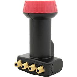 MegaSat Diavolo Quattro-LNB Feedaufnahme: 40 mm vergoldete Anschlüsse, Wetterschutz Schwarz, Rot 0401066