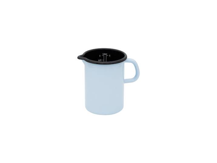 Riess Messbecher, Blau, Metall, 11.30x14.80x16.30 cm, Messskala für Flüssigkeiten, Backen & Backzubehör, Messbecher