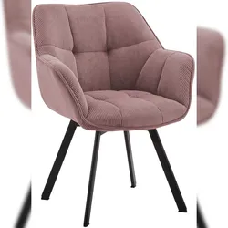 CLP Esszimmerstuhl Jordi Cord Cord HBT: 81x60x59 cm rosa