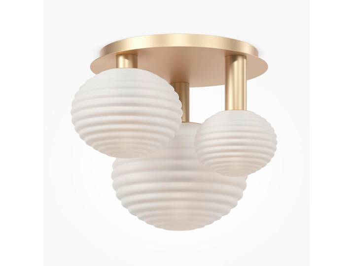 Maytoni Deckenleuchte Modern, Weiß, Goldfarben, Metall, 46x38.5x53.5 cm, CE, höhenverstellbar, gleichmäßige Lichtverteilung, Lampen & Leuchten, Innenbeleuchtung, Deckenleuchten, Deckenleuchten
