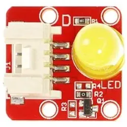 Elecrow Crowtail-LED 2.0 digitales LED-Modul, PWM, Plattenmontage, 8mm LED, 4-Pin, 5V - Farbe: Gelb