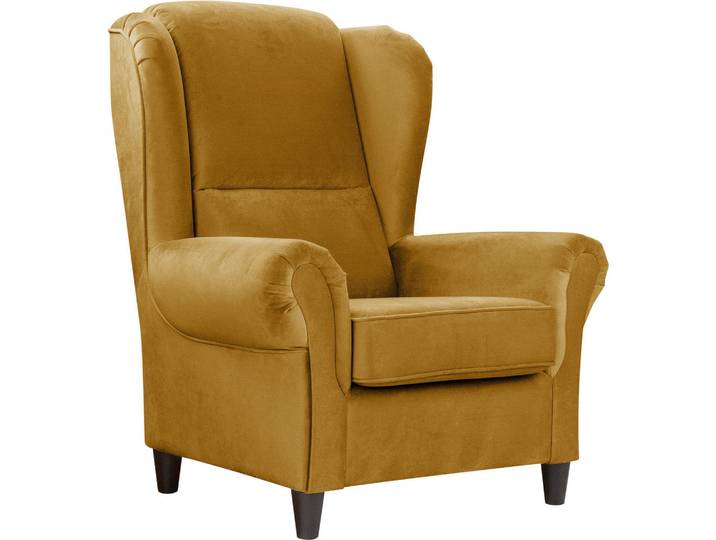 Mid.you Ohrensessel, Senfgelb, Holz, 94x112x92 cm, Made in EU, Wohnzimmer, Sessel, Ohrensessel