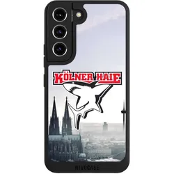 Nivocase Handyhülle für Samsung Galaxy S22 Hülle NIVOpure Case Schwarz Eishockey Offizielles Lizenzprodukt (Samsung Galaxy S22), Smartphone Hülle, Schwarz