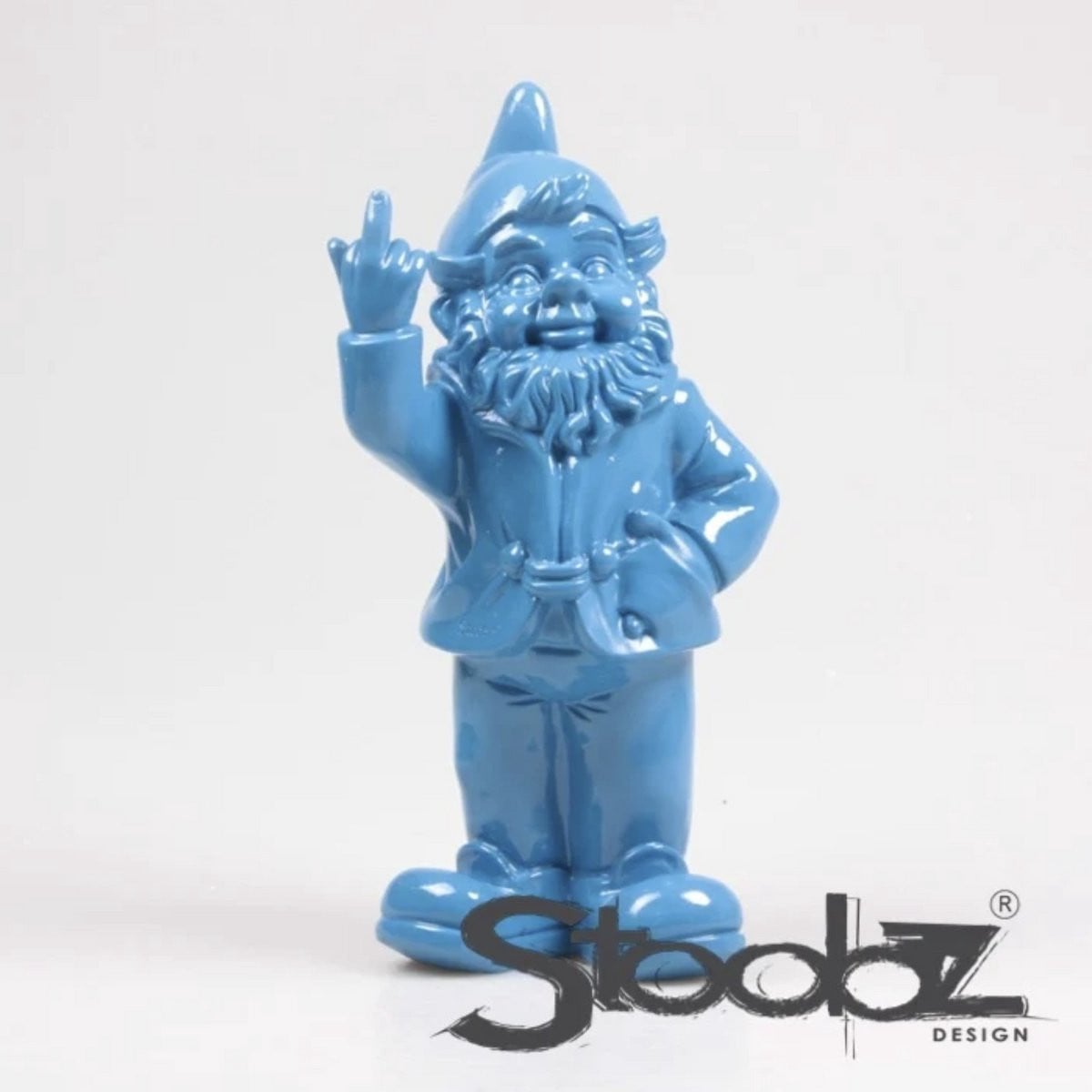 Stoobz F*ck you kabouter decoratief beeldje Blauw - Hoogte: 10 cm