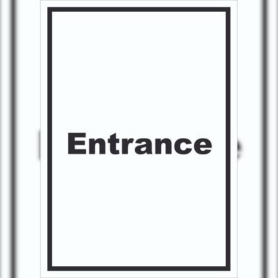 HB-Druck Entrance Schild mit Text Eingang hochkant A0 (841x1189mm)