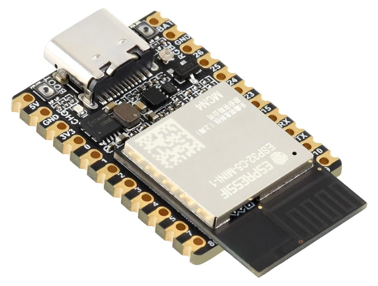 Dripio ESP32-C5 Mini ontwikkelbord met dual-band Wi-Fi 6 en Zigbee/Thread-ondersteuning