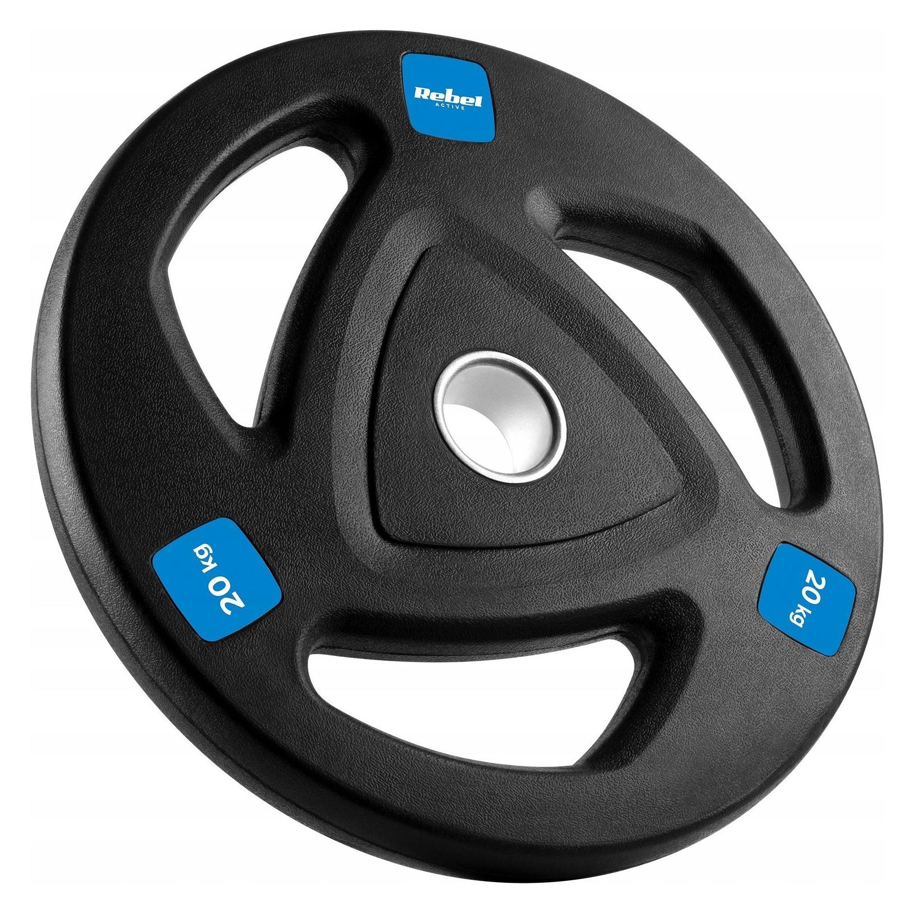 Rebel Gummiertes Gusseisen Gewicht 20kg olympische Bohrung 51mm ACTIVE (1 x 20 kg) (RBA-2112-1)