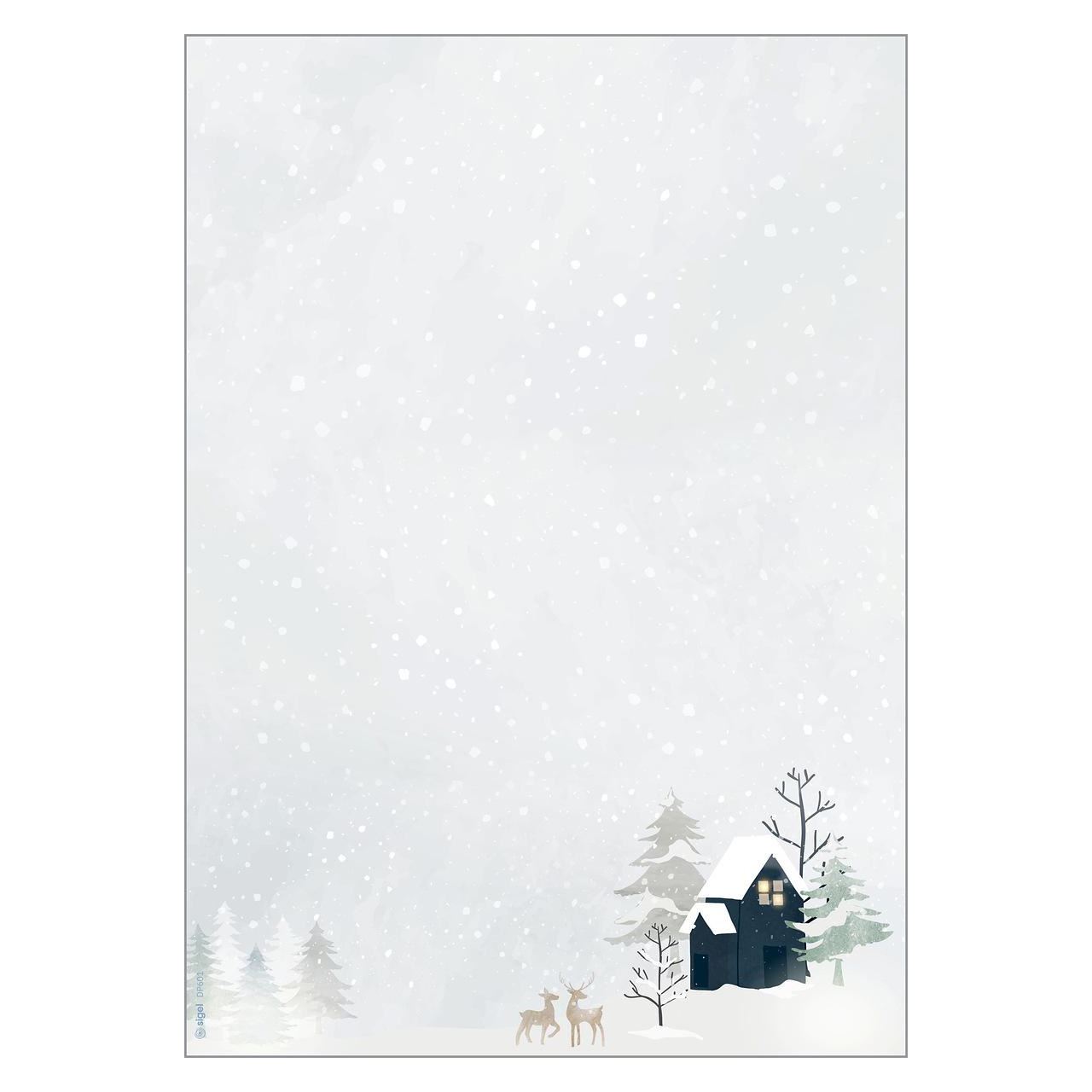 SIGEL Weihnachtsbriefpapier Cozy Christmas Motiv DIN A4 90 g/qm 25 Blatt
