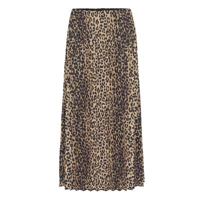 Midirock CULTURE "Damen Rock CUelda", Damen, Gr. S, beige (leopard), Obermaterial: 100% Polyester PES., Röcke