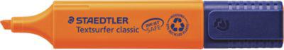 Staedtler Textmarker Textsurfer Classic, Keilspitze, Strichstärke 1-5 mm, mit Drehkappe, Recycling-Kunststoff, Schreibfarbe orange, 1 Stück