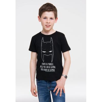 T-Shirt LOGOSHIRT "DC - Batman - Always Be Yourself", Mädchen, Gr. 104/116, schwarz, 100% Baumwolle, bedruckt, normal, Rundhals, Shirts T-Shirt, mit coolem Batman-Print