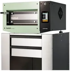 Cuppone Home HE 400 Pizzaofen für  für Zuhause oder Profi - 1 Kammer: Schamottstein / Grün / Manuel