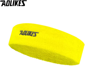 Inspire Picks AOLIKES Cotton Sports Sweat Headband Soft Moisture Wicking Headband For Yoga, Running, Tennis & Volleyball yellow
