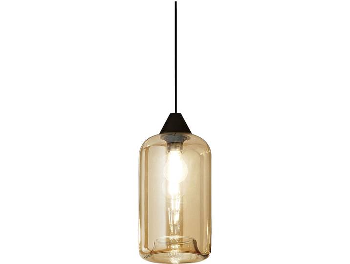 Designer-Pendellampe Giberti Luce Alessia XL Glas amber B: 18 cm, E27 - Designer-Pendellampe