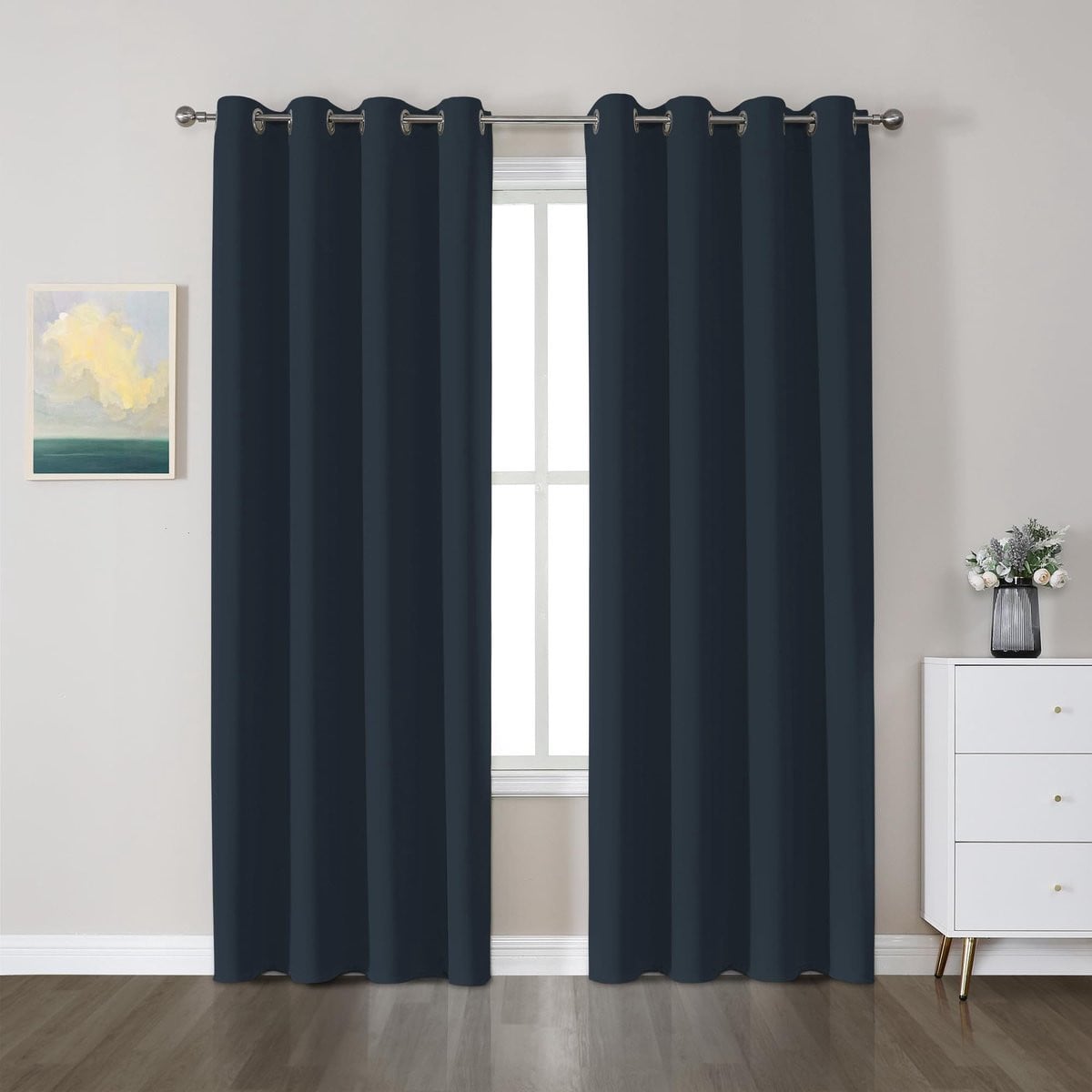 Allecto Verduisteringsgordijnen - Warmte-geïsoleerd - Marineblauw