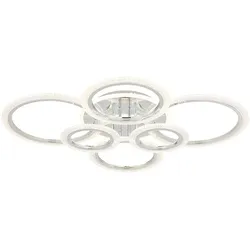 LED Deckenlampe Deckenleuchte Wohnzimmerlampe CCT-Schaltung Chrom Metall L 78 cm
