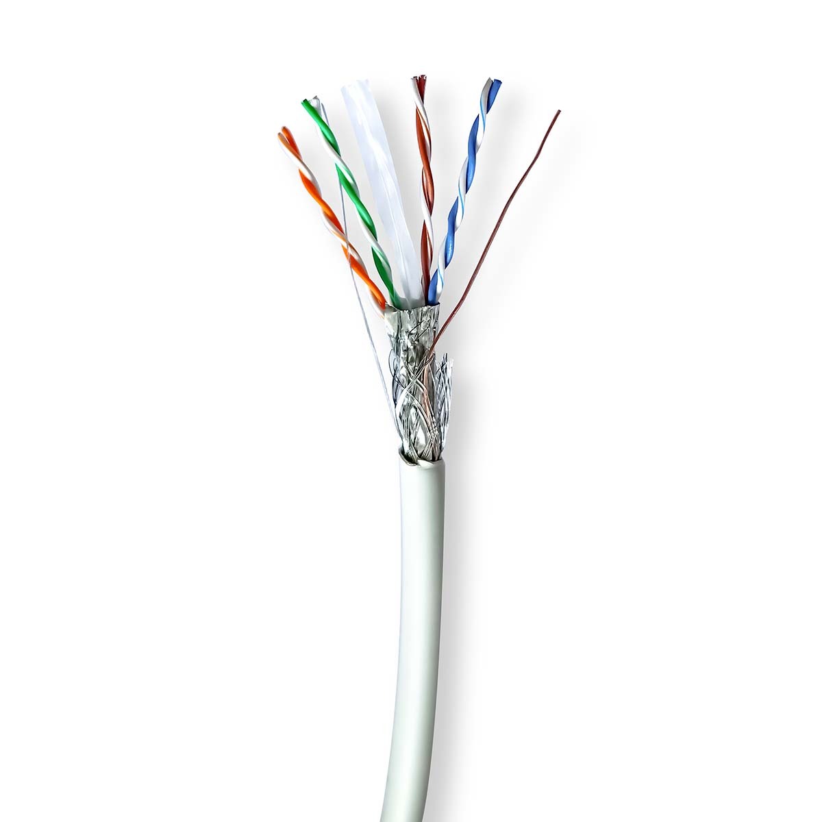 Nedis CCBG8528GY305S CAT6-Netzwerkkabel-Rolle Massivleiter S/FTP 305 m LSZH Grau