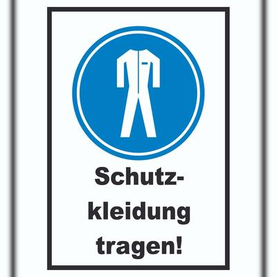 HB-Druck Schutzkleidung tragen Schild A5 (148x210mm)
