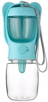 Friendly Fresh Finds Portable Pet Water Bottle With Food And Water Storage Container For Travel Dogs Cats Pet Supplies blue