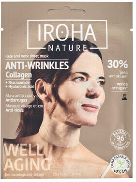 Iroha Nature Máscara de Tecido Rosto e Pescoço Anti Age 1 un